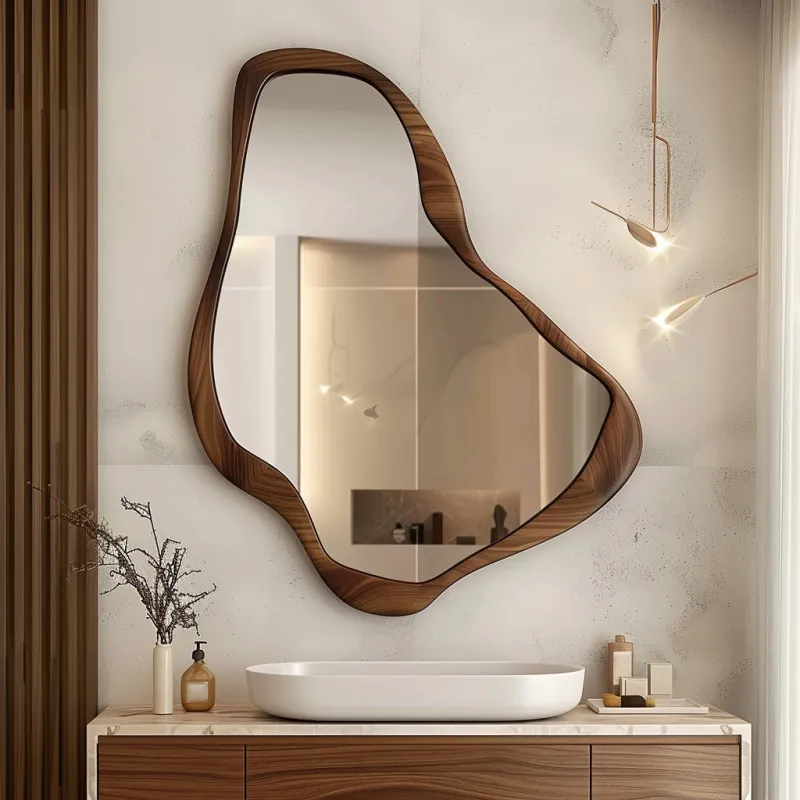 Oglindă de baie neregulată