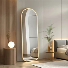 Oglindă de podea de aur